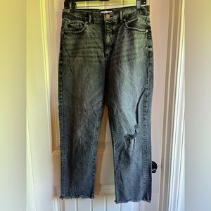 Black/Grey Loft Cropped Jeans Size 6.
